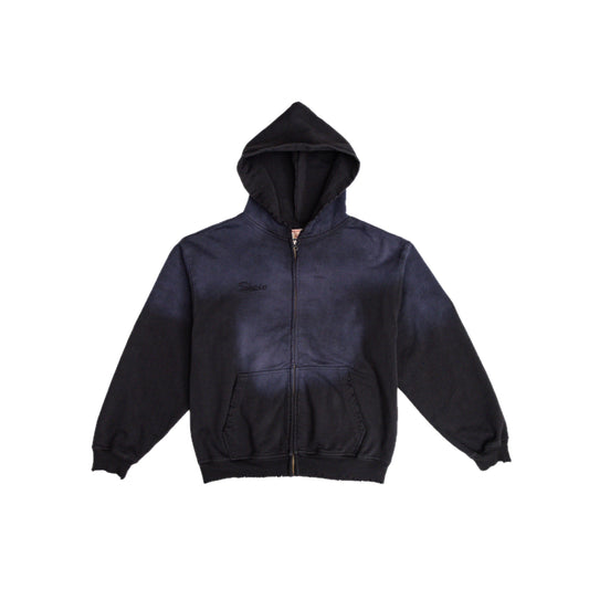 Cursive Logo Hoodie (Sun-Faded Black)