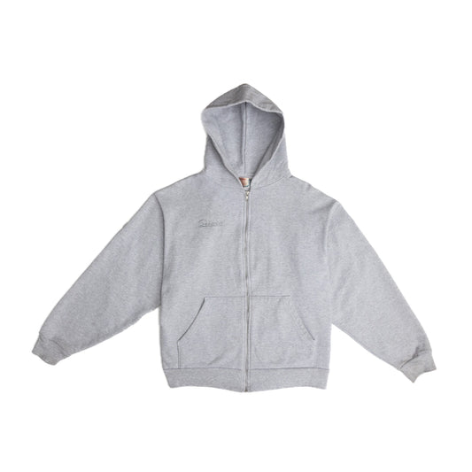 Cursive Logo Hoodie (Heather Grey)
