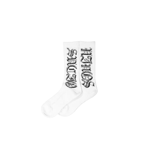 O.E Logo Socks-White